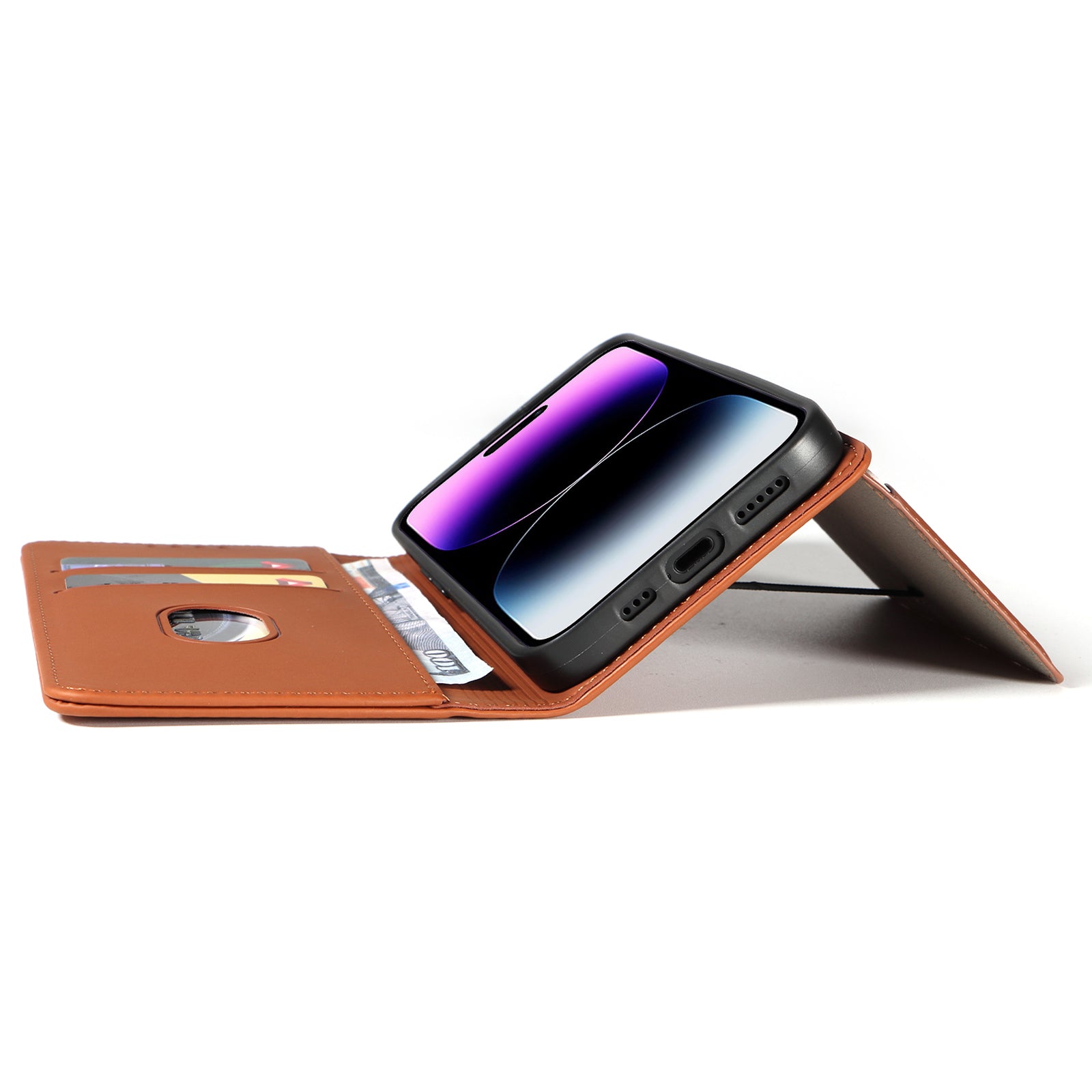 Magnetic Phone Case For iPhone 14 Pro Max Stand Wallet Skin-friendly Anti-fall PU Leather Cell Phone Cover Magnetic Phone Case For iPhone 14 Pro Max Stand Wallet Skin-friendly Anti-fall PU Leather Cell Phone Cover